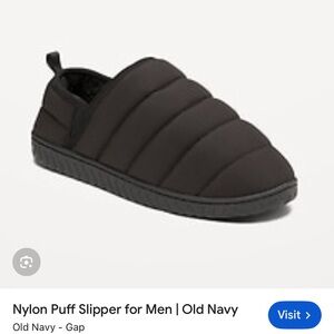 Old Navy Men's Black Puff Slip-On Shoes NWT size XL (12-13)